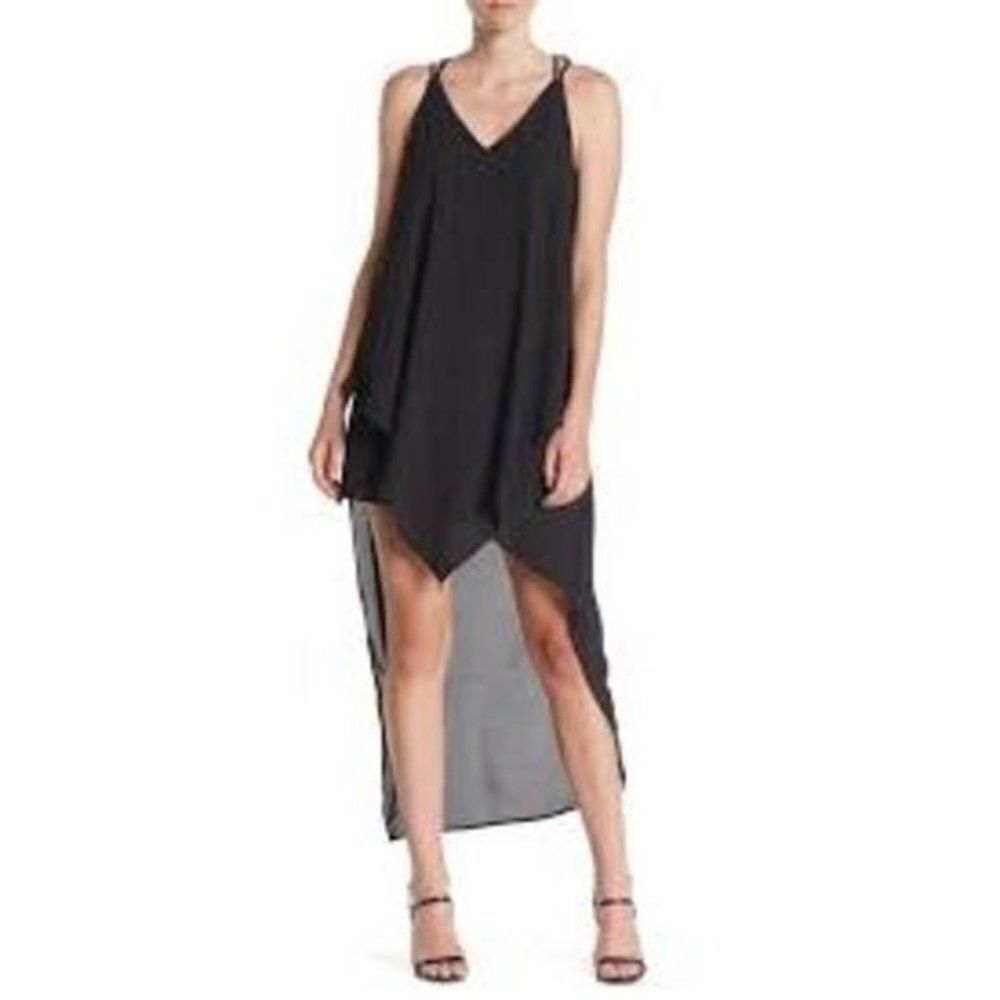 One One Six High-Low Chiffon Dress size Small in Black - NEW